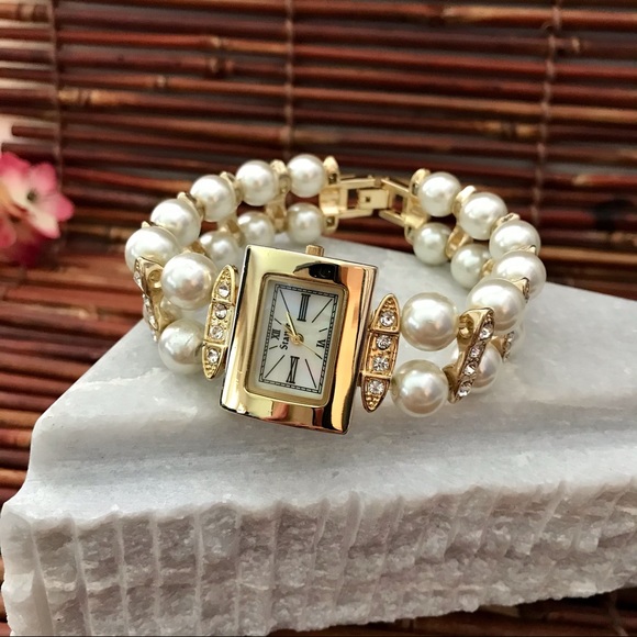 Stauer Bracelet Watch Faux Pearls - Picture 4 of 8